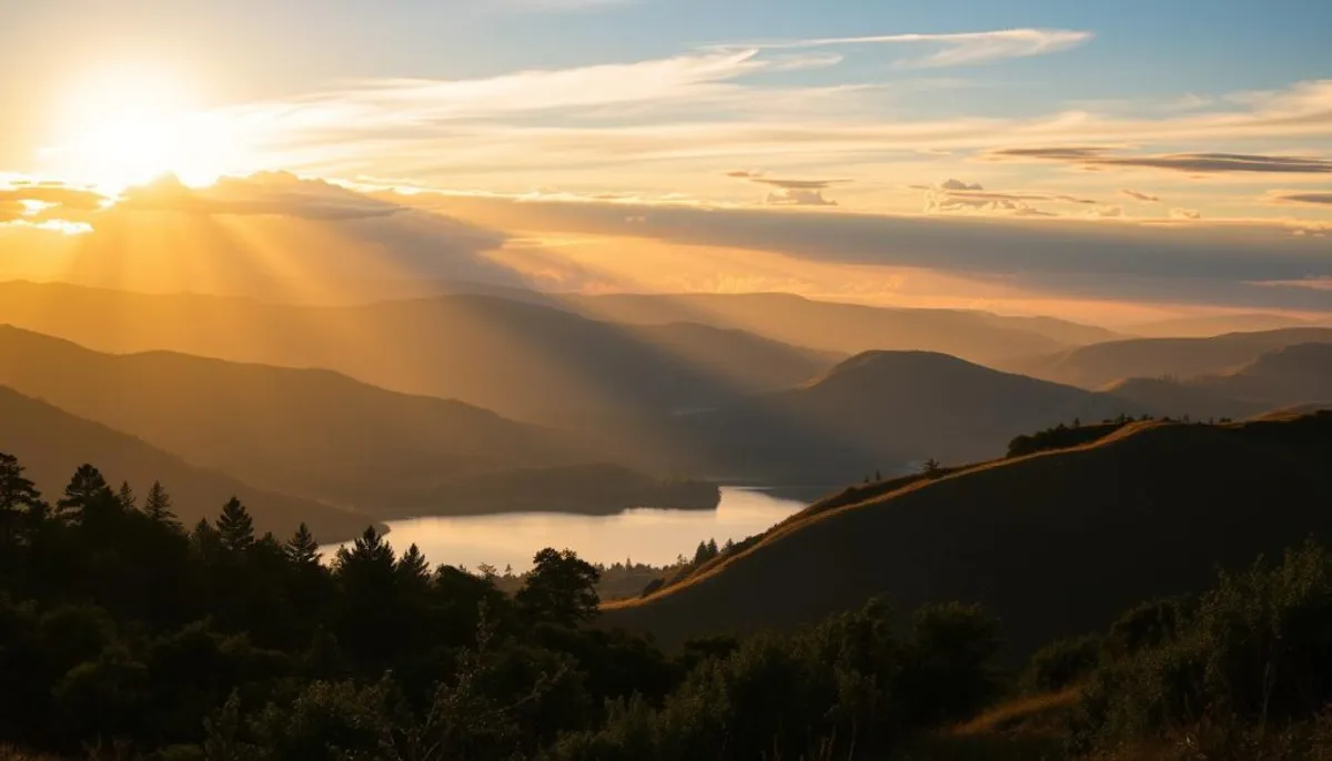 Landscape photography during golden hour